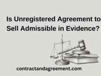 Is Unregistered Agreement to Sell Admissible in Evidence?