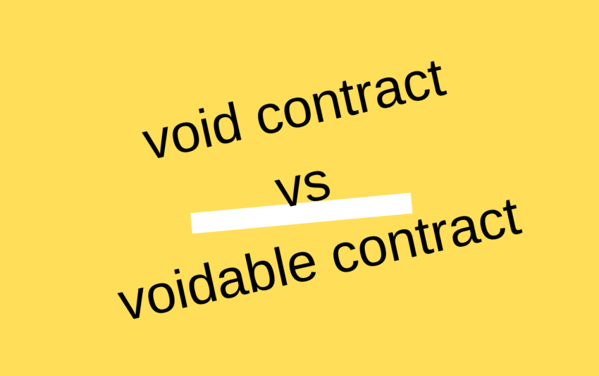 The difference between void and voidable contract