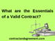 What are the Essentials of a Valid Contract?