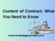 Content of Contract: What You Need to Know