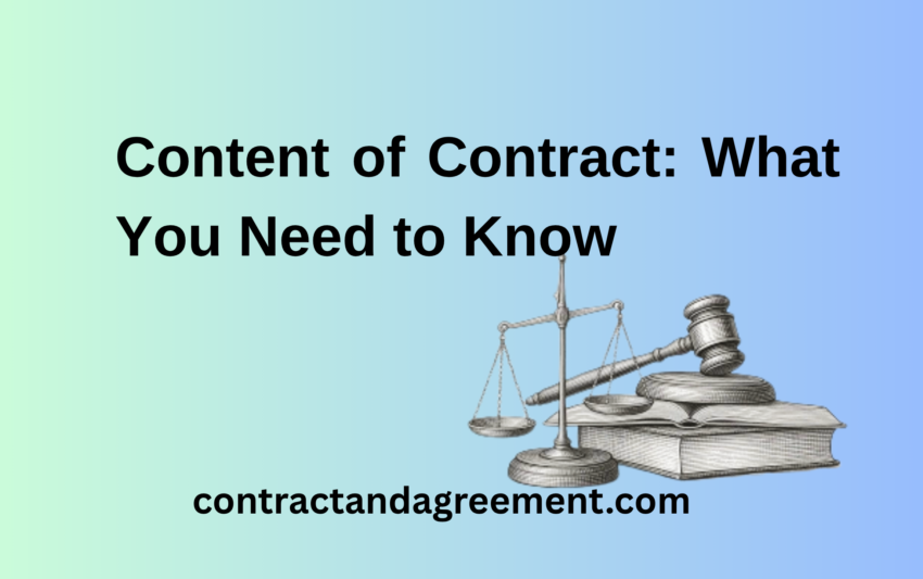 Content of Contract: What You Need to Know