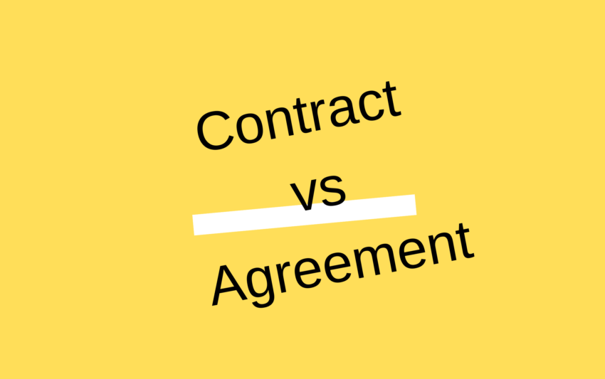 Difference Between Contract And Agreement In Contract Law