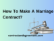 How To Make A Marriage Contract?