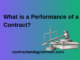 What is a Performance of a Contract?