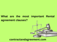 What are the most important Rental agreement clauses?