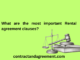What are the most important Rental agreement clauses?