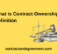 What is Contract Ownership? Definition