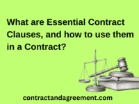 What are Essential Contract Clauses, and how to use them in a Contract?