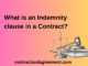 What is an Indemnity clause in a Contract?