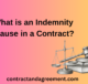 What is an Indemnity clause in a Contract?