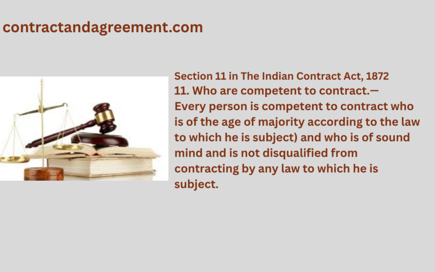 Section 11 in The Indian Contract Act, 1872