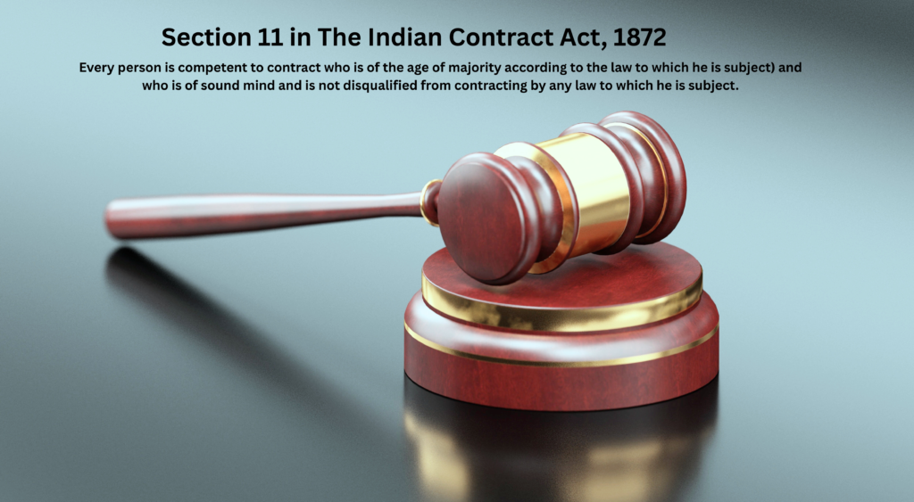 Section 11 in The Indian Contract Act, 1872 - image