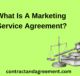 What Is A Marketing Service Agreement?