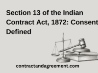 Section 13 of the Indian Contract Act, 1872: Consent Defined