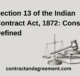 Section 13 of the Indian Contract Act, 1872: Consent Defined